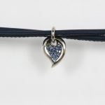 Noor lederen armband met witgouden hanger