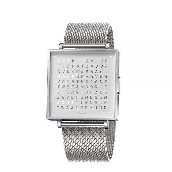 Qlocktwo W39 Fine Steel horloge