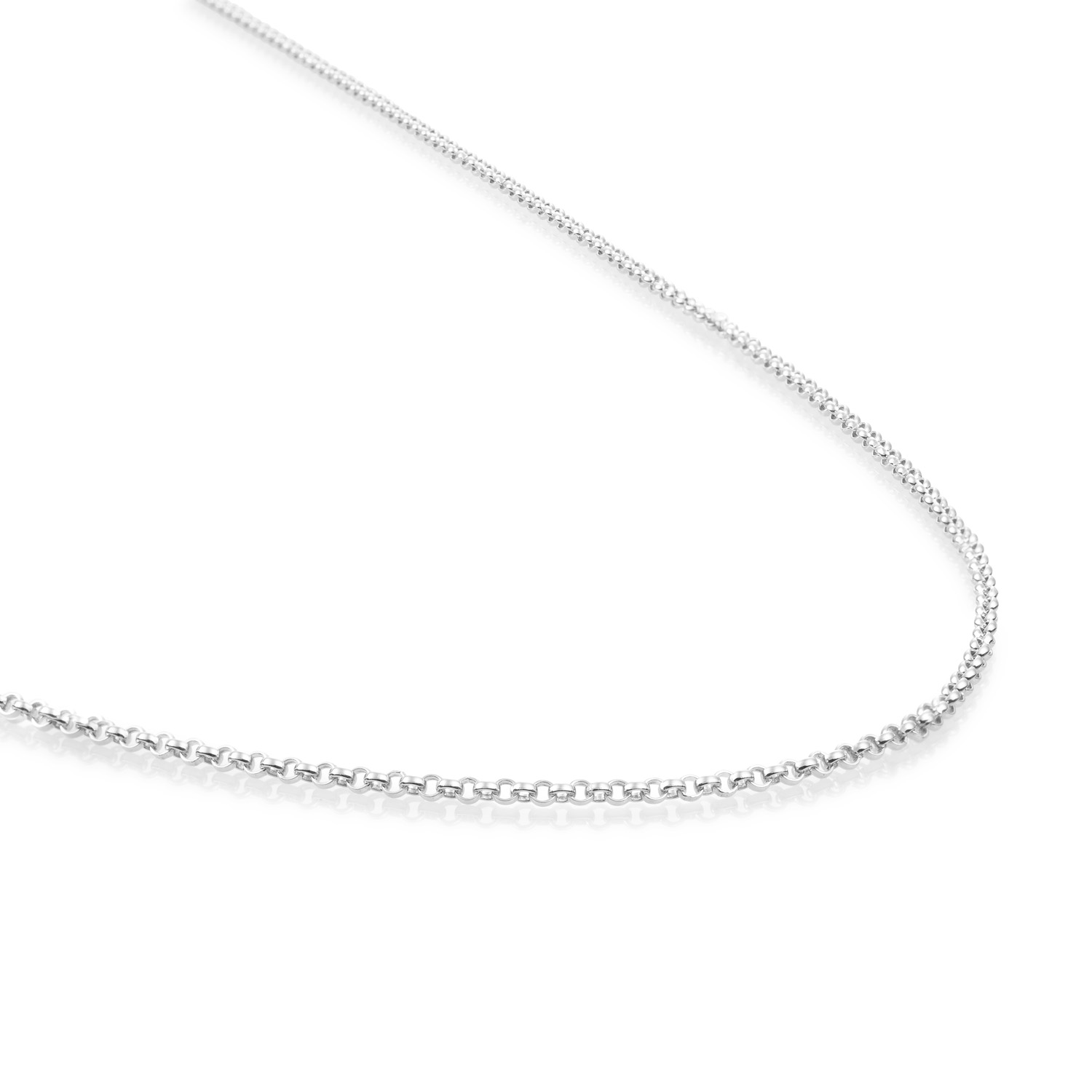 Sparkling Jewels Loop zilveren collier, 70 cm.