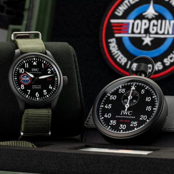 IWC Schaffhausen Mark XVIII Pilot Watch Top Gun Limited Edition (500) SFTI  Set stopwatch en case)