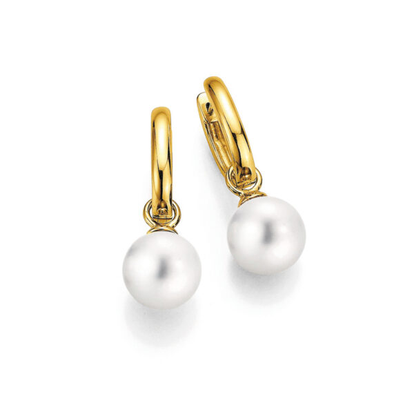 Yana Nesper oorsieraden Balthasar, geelgoud met Zuidzee parels